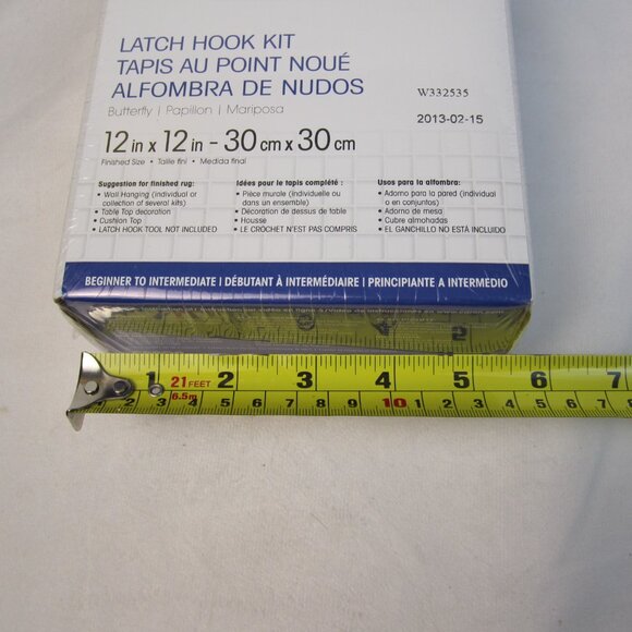 WonderArt  Blue Butterfly Latch Hook Kit #426133 Caron International 12" x 12" - Picture 7 of 7